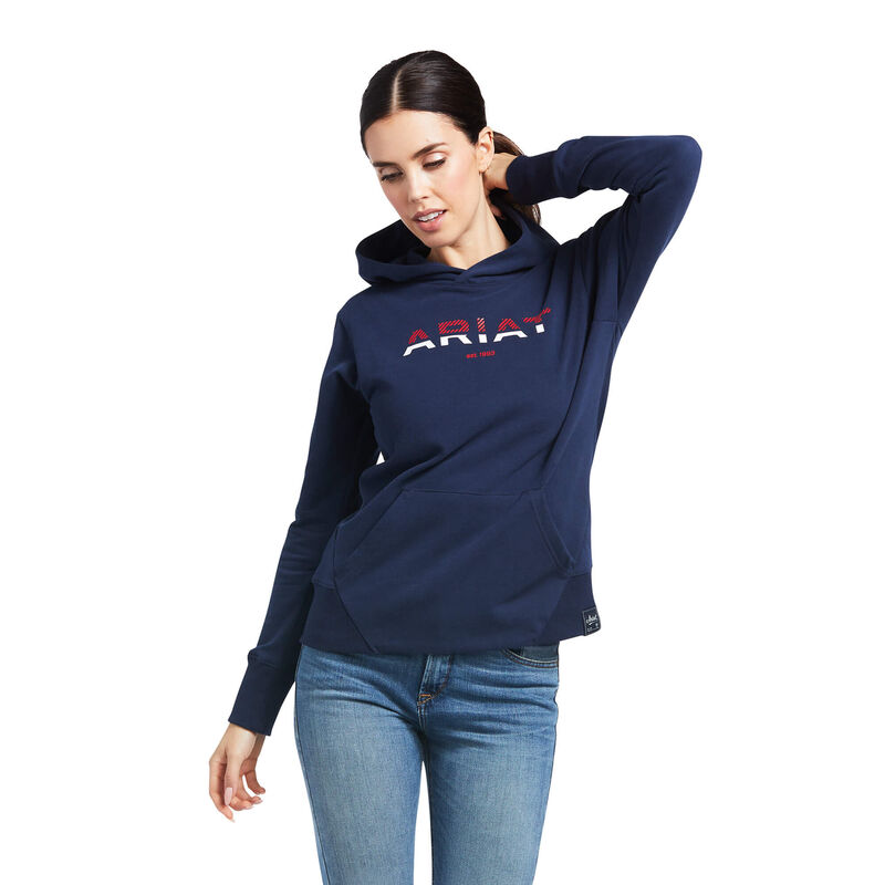 Ariat Hoodie Damen - 3d Logo 2.0 Navy ( HZYCX-0392 )